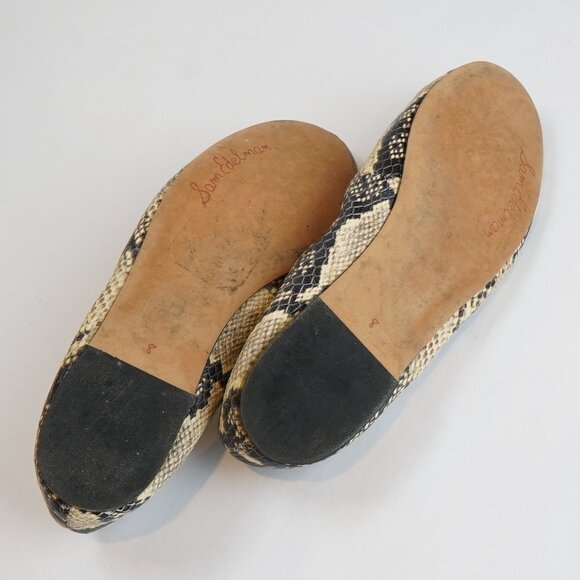 Sam Edelman Felicia Ballet Flat Snake Print - Size 8 - Picture 7 of 7
